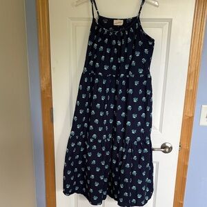 Universal Thread Dark Blue Women’s Dress with Floral Design